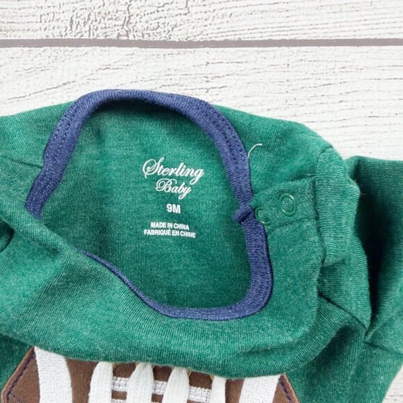 Sterling Baby Football Rookie Applique Pajamas - Picture 2 of 4